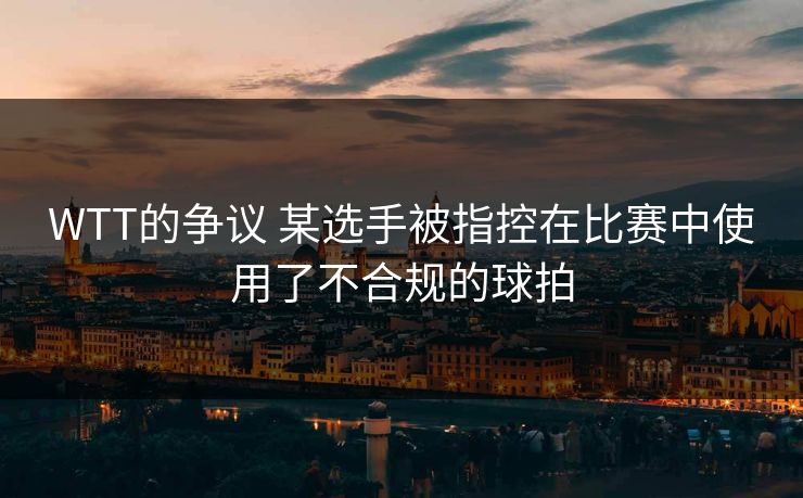 WTT的争议 某选手被指控在比赛中使用了不合规的球拍
